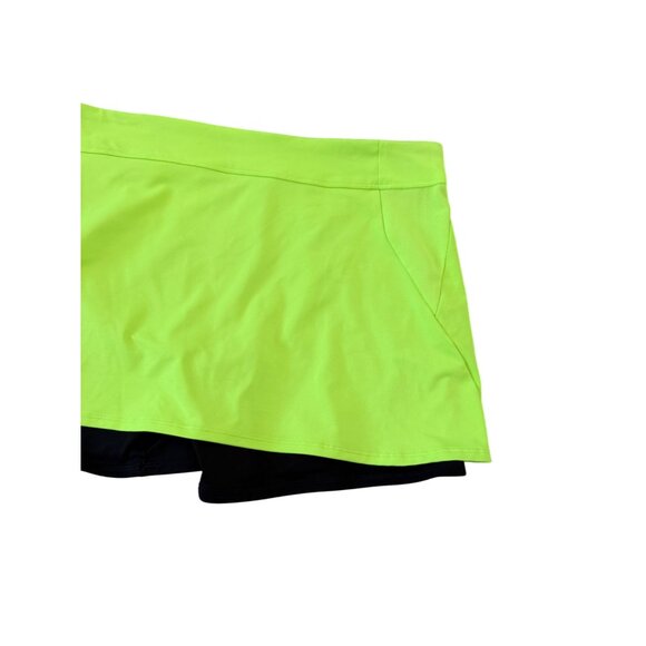 RLX RALPH LAUREN Active Neon Yellow Black Skort Size Large - Picture 2 of 7